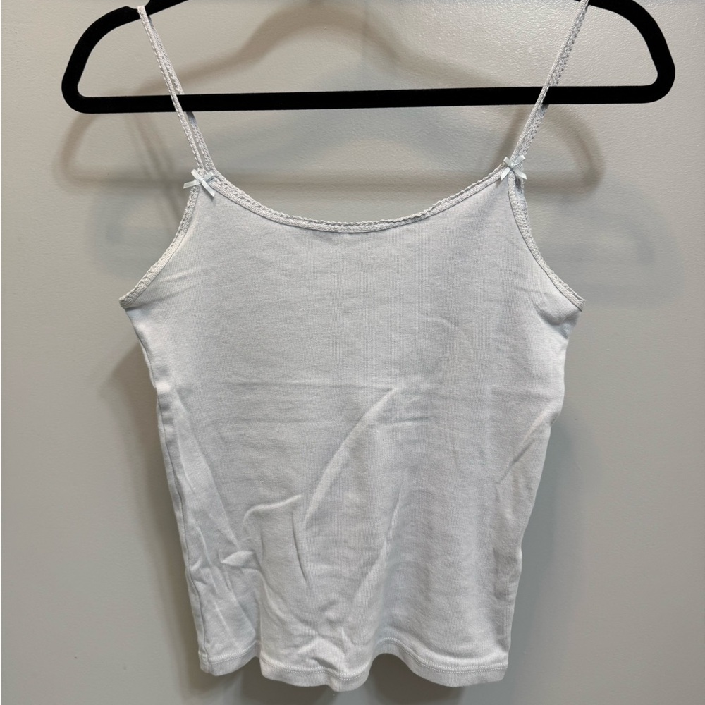 Brandy Melville Light Blue Cami Tank Top with bows